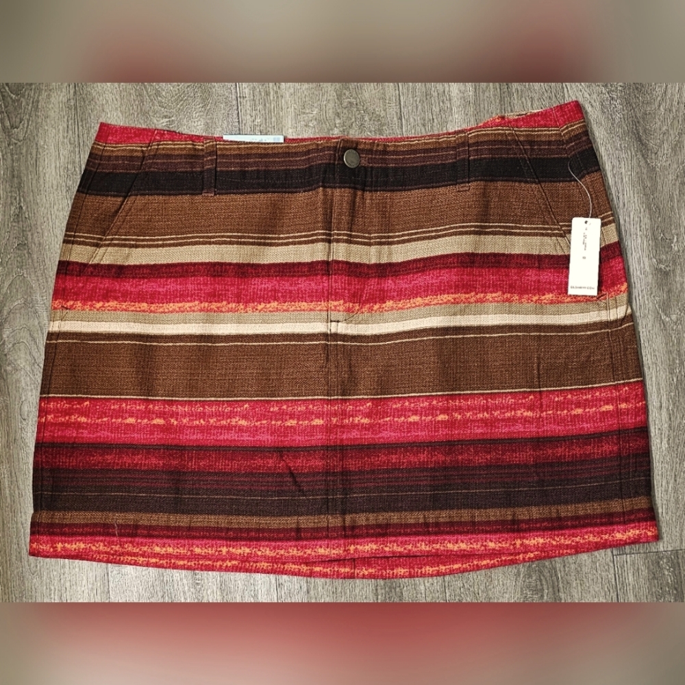 Old Navy Multicolored Striped Mini Skirt Size 12 *NWT*